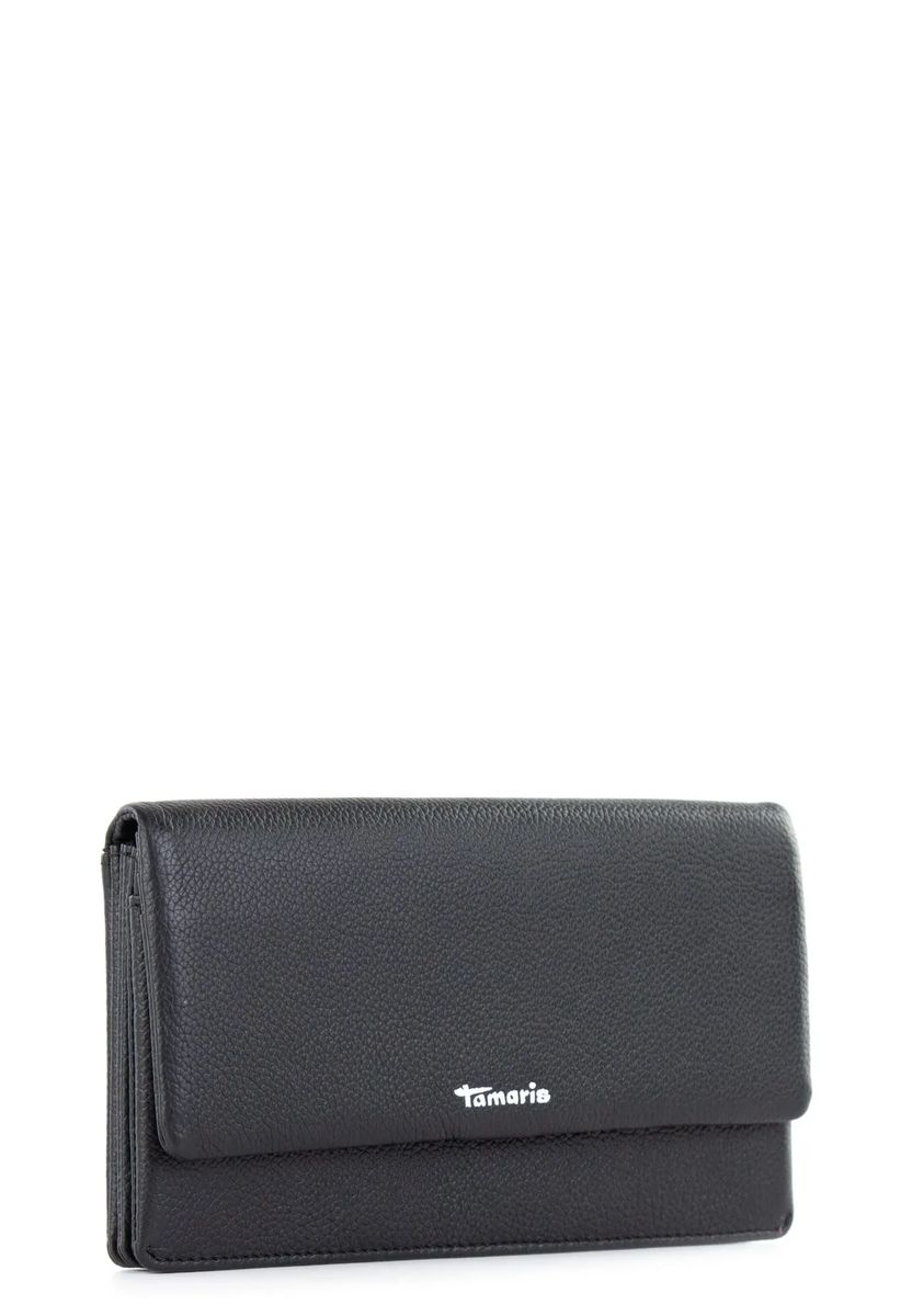 Tamaris Langbörse "Amanda", Leder, Druckknopfverschluss, für Damen, schwarz
