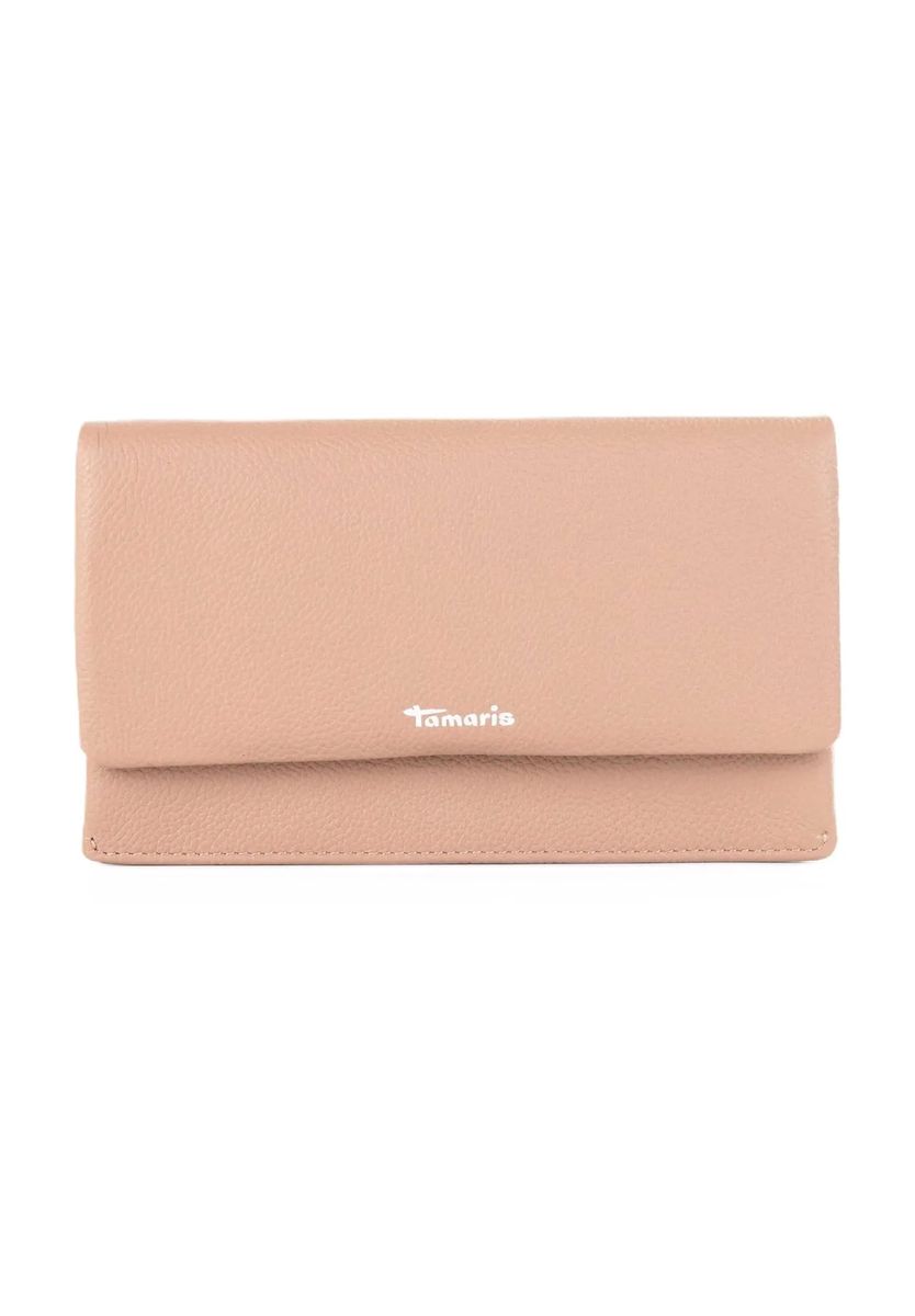 Tamaris Langbörse "Amanda", Leder, Druckknopfverschluss, für Damen, beige