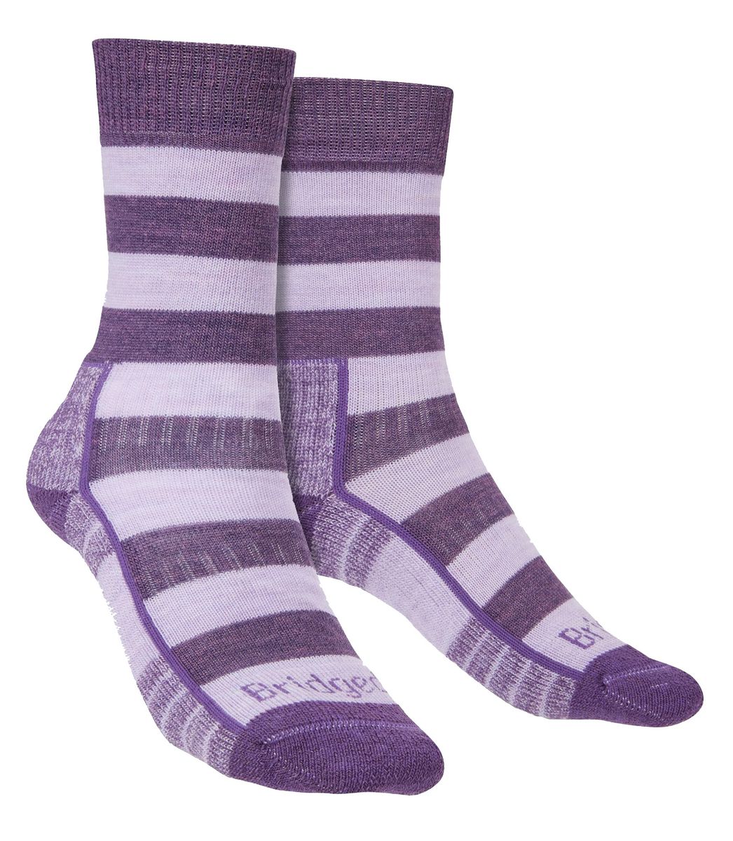 Gestreifte Leichte Merino Wandersocken