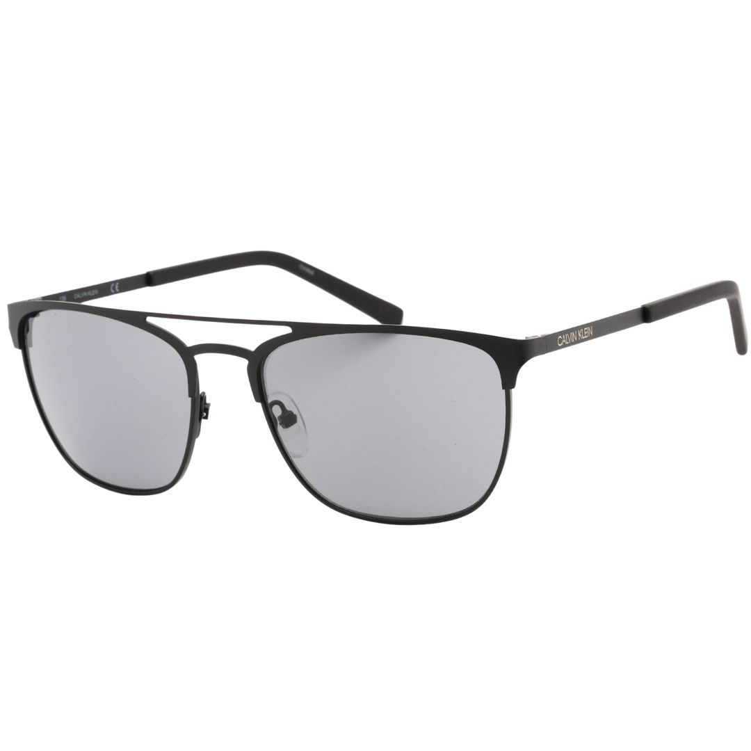 Matt-schwarze Sonnenbrille mit Doppelsteg