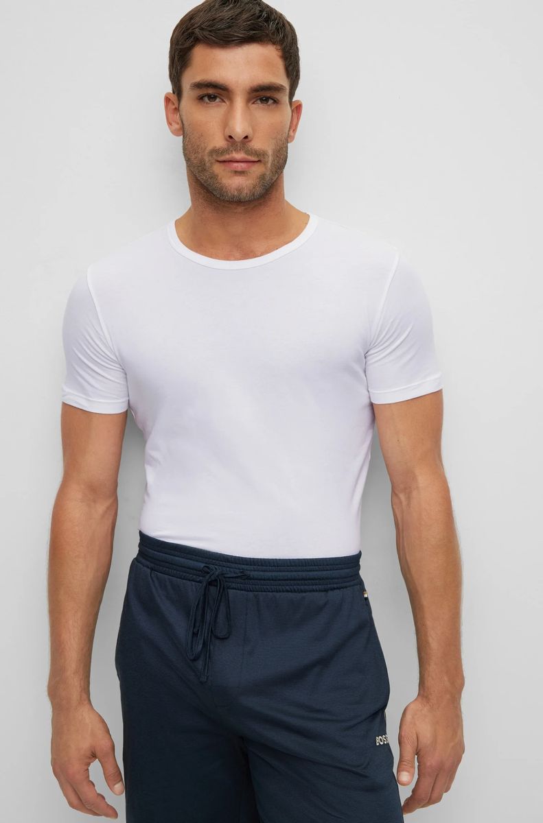 Schmal geschnittenes Baumwoll-T-Shirt
