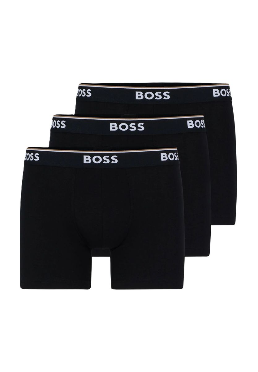 Herren Schwarze Logo-Bund-Boxershorts