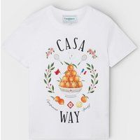 Casa Way Baumwoll-T-Shirt mit Grafikprint