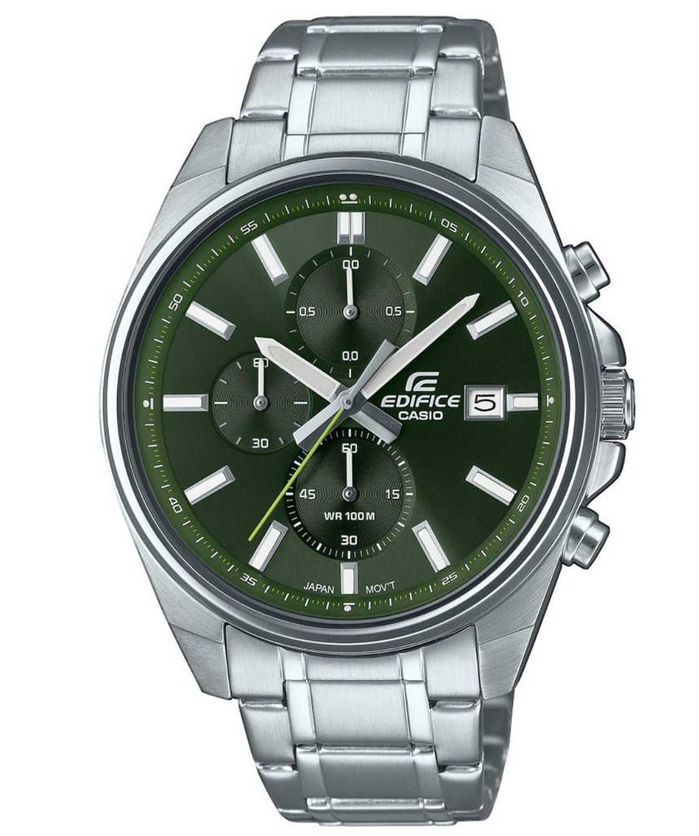 Sportlicher Chronograph mit Sonnenschliff-Zifferblatt