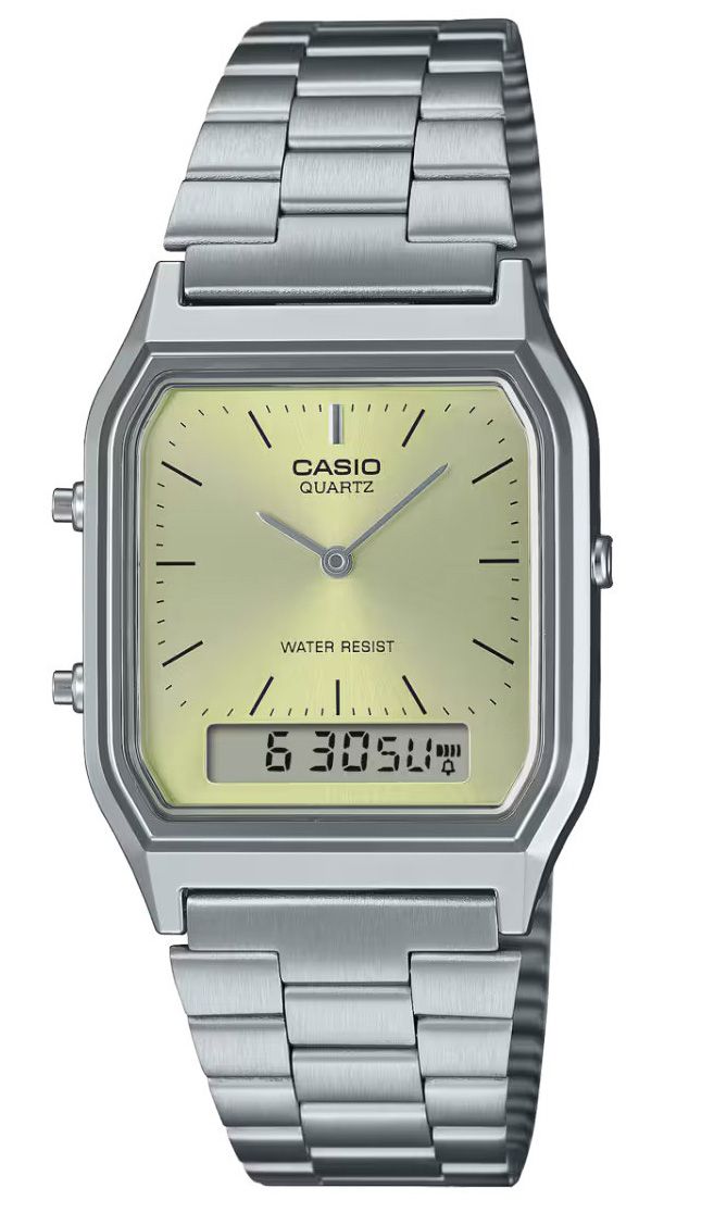 Vintage Rechteckige Ana-Digi-Uhr