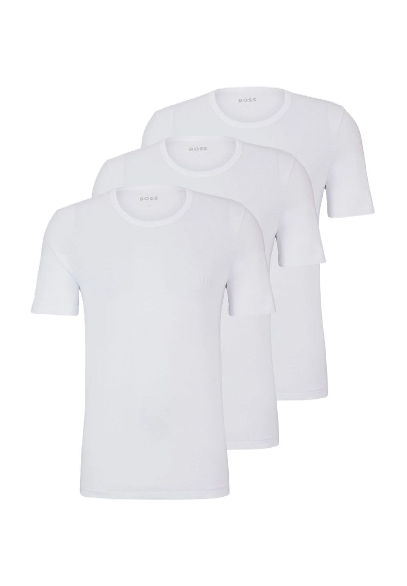 Klassisches Baumwoll-Rundhals T-Shirt im Multipack