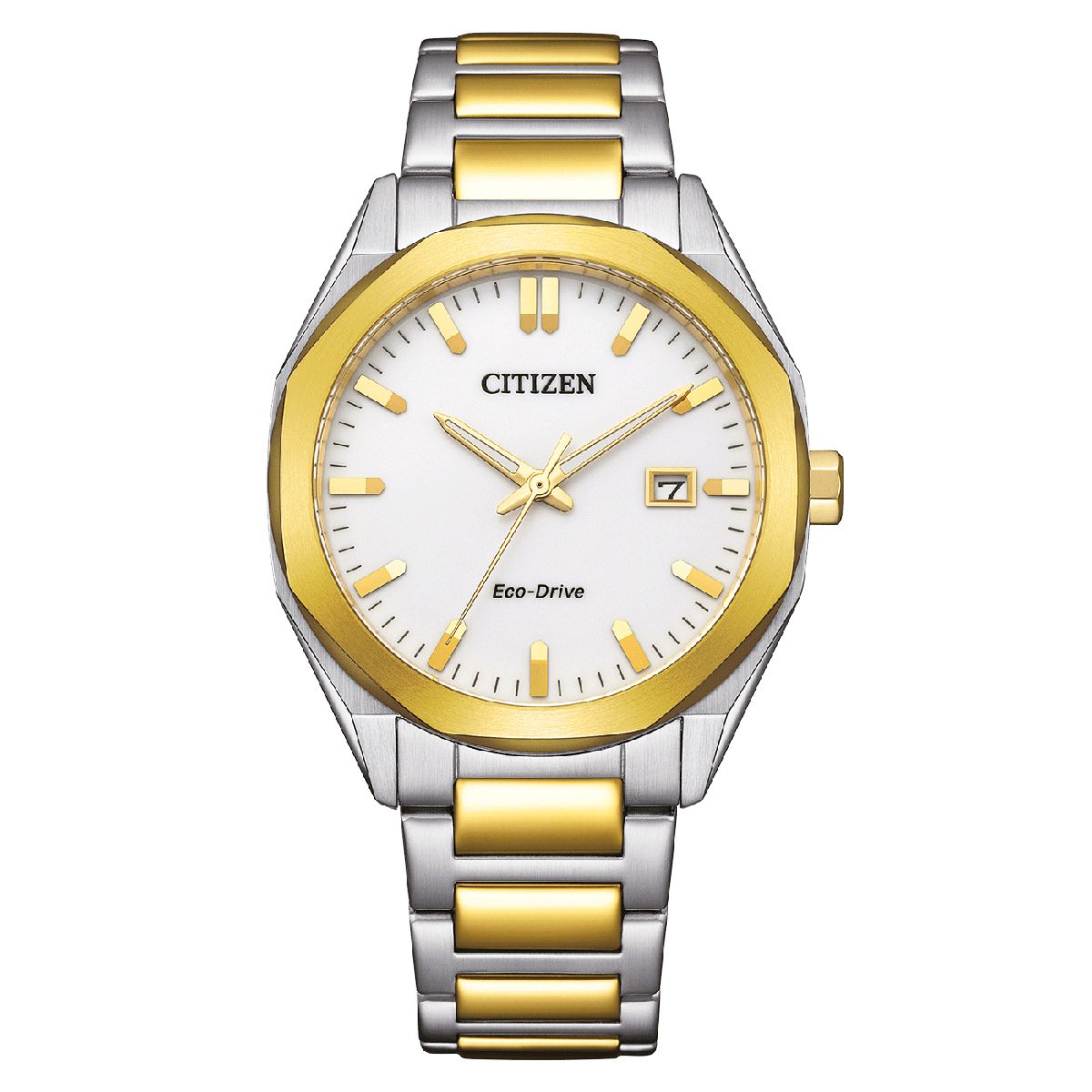 Klassische Eco-Drive Analoguhr mit Datumsanzeige