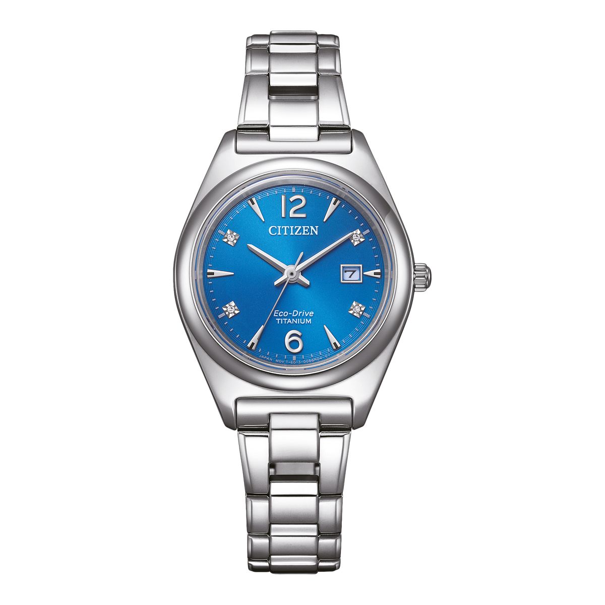 Elegante Titanuhr mit Diamantbesatz