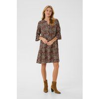 Gestuftes Minikleid mit Leopardenmuster