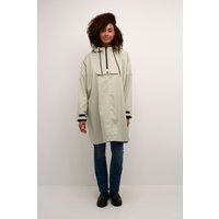 Oversize-Regenjacke mit Kapuze und Halbreißverschluss