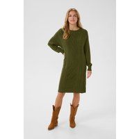 Lockeres Strickkleid mit Zopfmuster