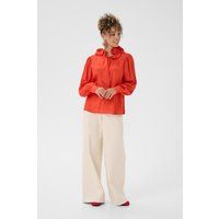 Bluse mit Rüschenkragen und Bindeschleife
