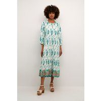 Gestuftes Midikleid mit Blumenprint