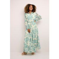 Gestuftes Maxi-Kleid mit Paisley-Print