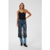 Transparentes Midi-Spitzenkleid