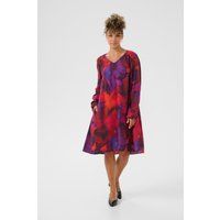 A-Linien-Midikleid mit abstraktem Muster