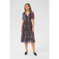 Feminines Leopard-Midikleid mit Stufensaum
