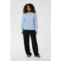 Bestickte Bluse mit Rüschenkragen