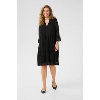 Gestuftes Midikleid mit Lochstickerei
