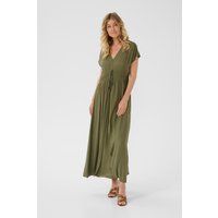 Luftiges V-Ausschnitt Maxikleid mit Kordelzug