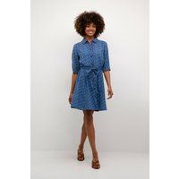 Bedrucktes Hemdblusenkleid mit Gürtel