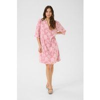 Strukturiertes Shiftkleid mit Blumenmuster