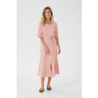 Feminines Midi-Hemdblusenkleid mit Blumenmuster