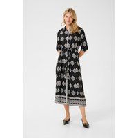 Feminines Hemdblusenkleid mit Damast-Muster