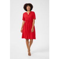 Kurzärmeliges Henley-Kleid mit Taillenzug