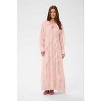 Luftiges Maxikleid mit Volants und Bindeband