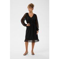 Spitzen-Midikleid mit Knopfleiste