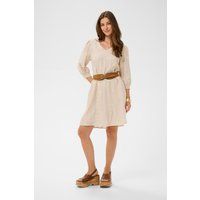 Besticktes Midikleid mit V-Ausschnitt