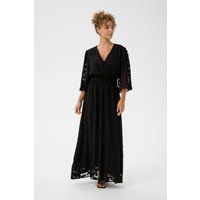 Strukturiertes Maxikleid mit Smok-Taille