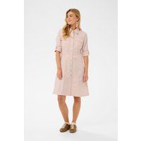Strukturiertes Hemdblusenkleid mit Knopfleiste