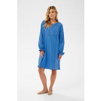 Besticktes A-Linien-Kleid mit Rüschen