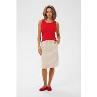 Ripp-Tanktop mit gewelltem Saum