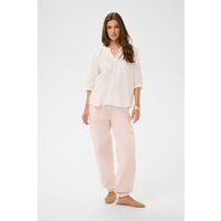 Strukturierte Bluse mit Stickerei-Detail