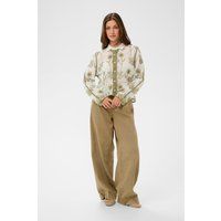 Bestickte Bluse mit Blumenmuster