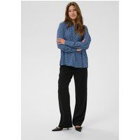 Oversize-Hemdbluse mit Allover-Muster