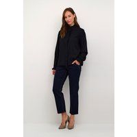 Bluse mit Rüschenkragen Straight Fit