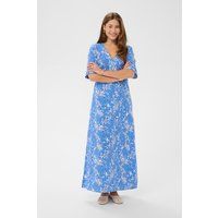 Florales A-Linien-Maxikleid mit V-Ausschnitt