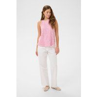 Ärmellose Bluse mit floraler Struktur