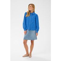 Langarm-Bluse mit Lochstickerei