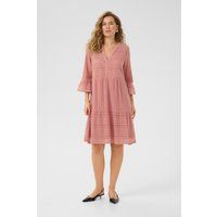 Gestuftes Midi-Kleid mit Lochmuster