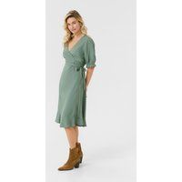 Wickelkleid mit Volantsaum