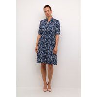 Floral gemustertes Midi-Hemdblusenkleid