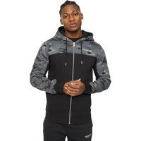 Zip-Hoodie mit Camouflage-Einsatz