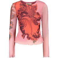 Langarmshirt mit künstlerischem Orchideen-Print