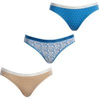 Gemusterte Baumwoll-Stretch Slips im Set