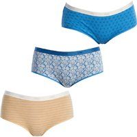 Dreierpack Slips mit verschiedenen Mustern